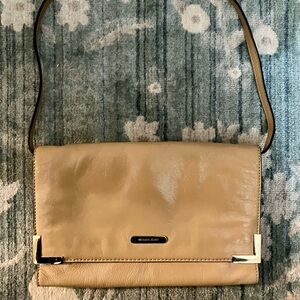 Michael Kors Beige Leather Shoulder Bag